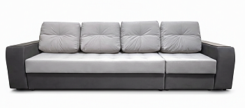 Диван Монтана Д3/Д1 Тк.Epic 80 Ash (серый) + Epic 89 (св. серый) 4 кат ЭКО