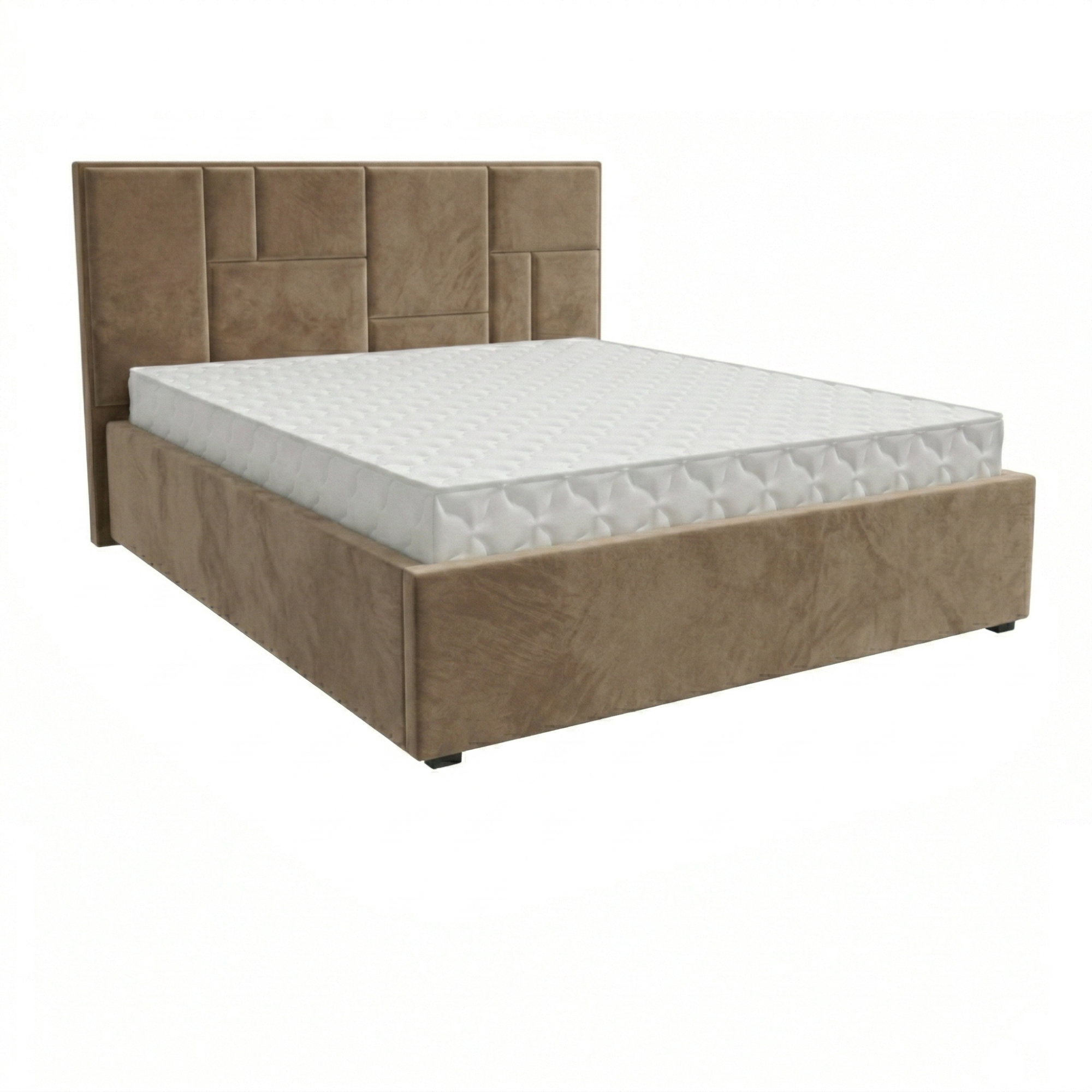 Кровать Монтана-1 1,4*2,0 с П.М. Тк. LOVERS-26 серо-коричневый 2 кат  Апогей