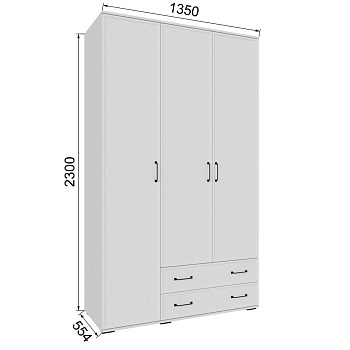 Шкаф Нельсон НШ-23 без зеркала белый