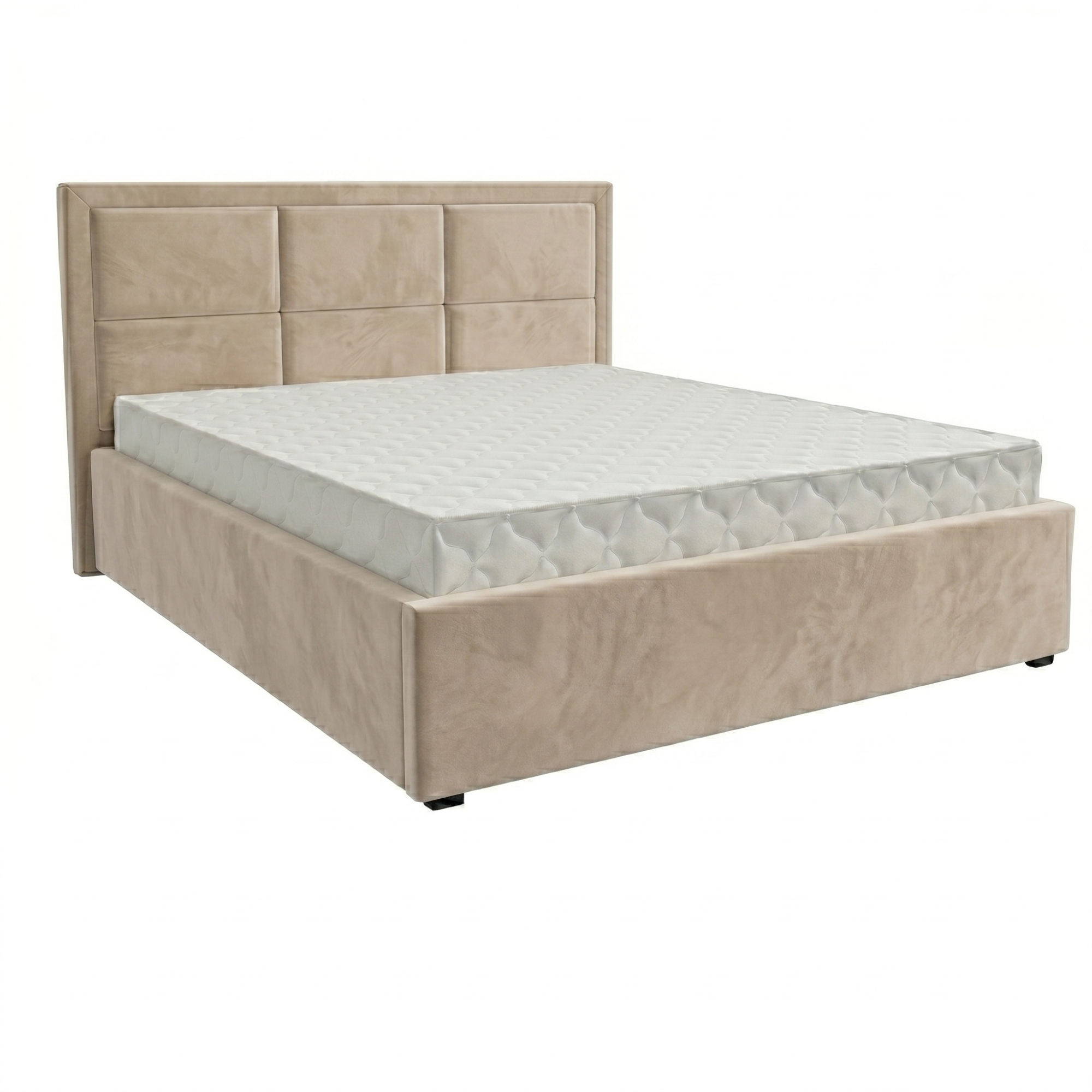 Кровать Квадро-1 1,6*2,0 с П.М. Тк.Дива VL-2502-01 слоновая кость1 кат Апогей