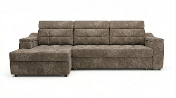 Диван угловой Бруно ДКУ-О NEW НБ левый Тк.Небби 14 коричневый 4 кат Апогей