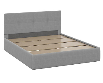 Кровать двойная №4 (1,6*2,0 мягкая) (Ткань серая) NN