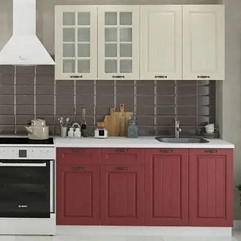 Кухня Мария 2,15м бордо/белый Ст.Антарес