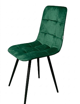 Стул Фред черный матовый (Томми 25 темно-зеленый)