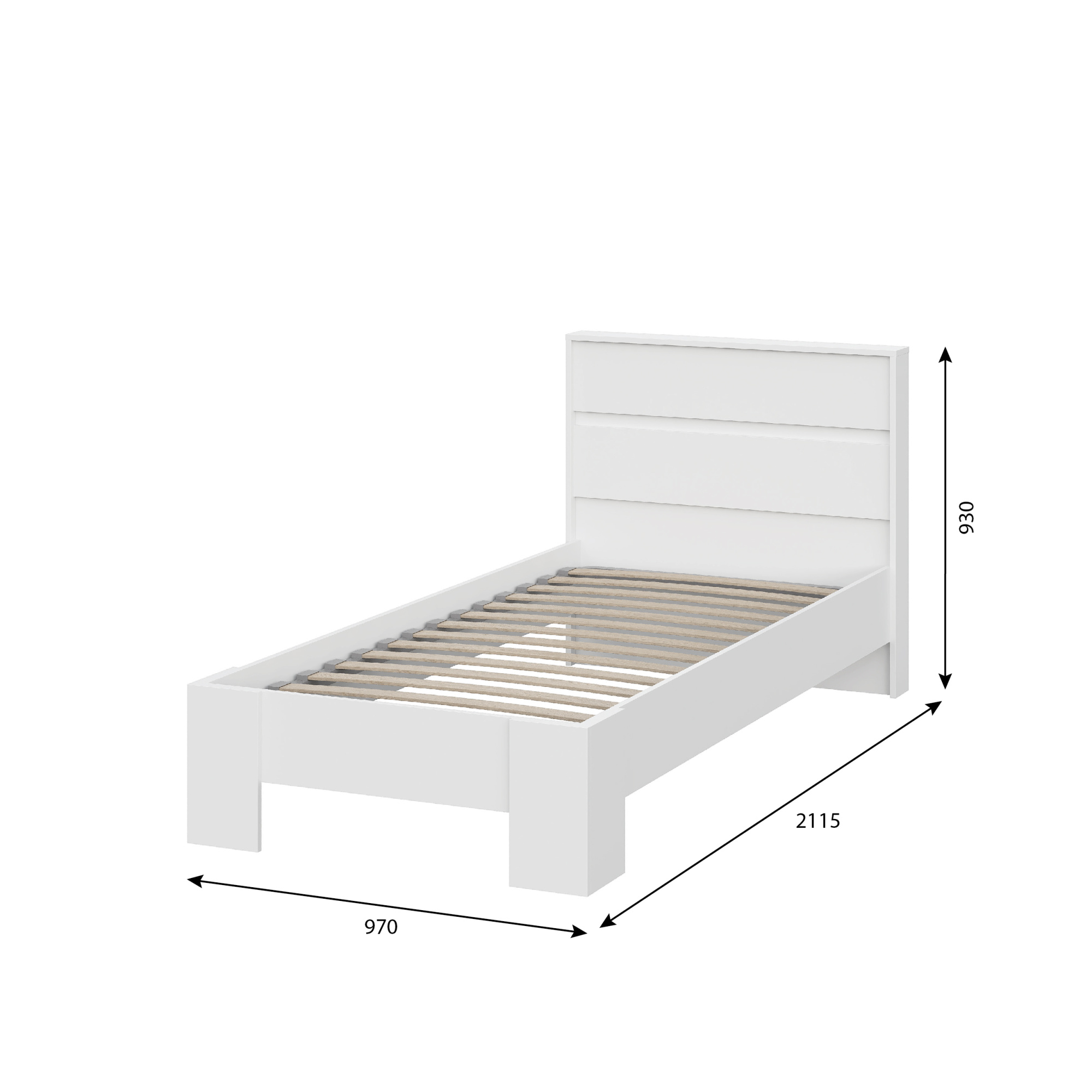 Люмо Кровать КР 01 970х928х2114 (БЕЛ/БЕЛ)