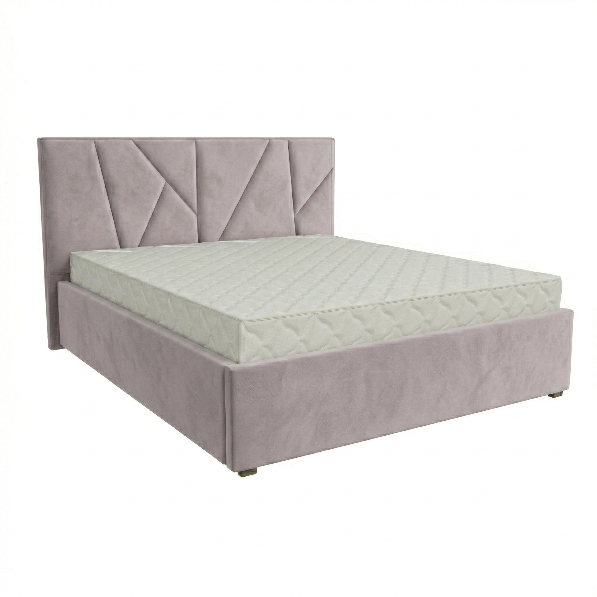 Кровать Рица-1 1,2*2,0 с П.М. Тк. Seven 104 розовый 4 кат  Апогей