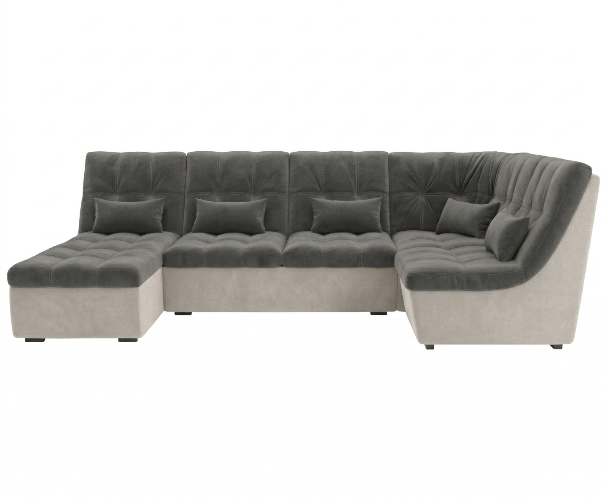 Диван угловой София-2 ДКУ латы Тк.Боска VL-1912-25 (серый крайола)+Боск VL-1912-18 (светло-серый) 1 