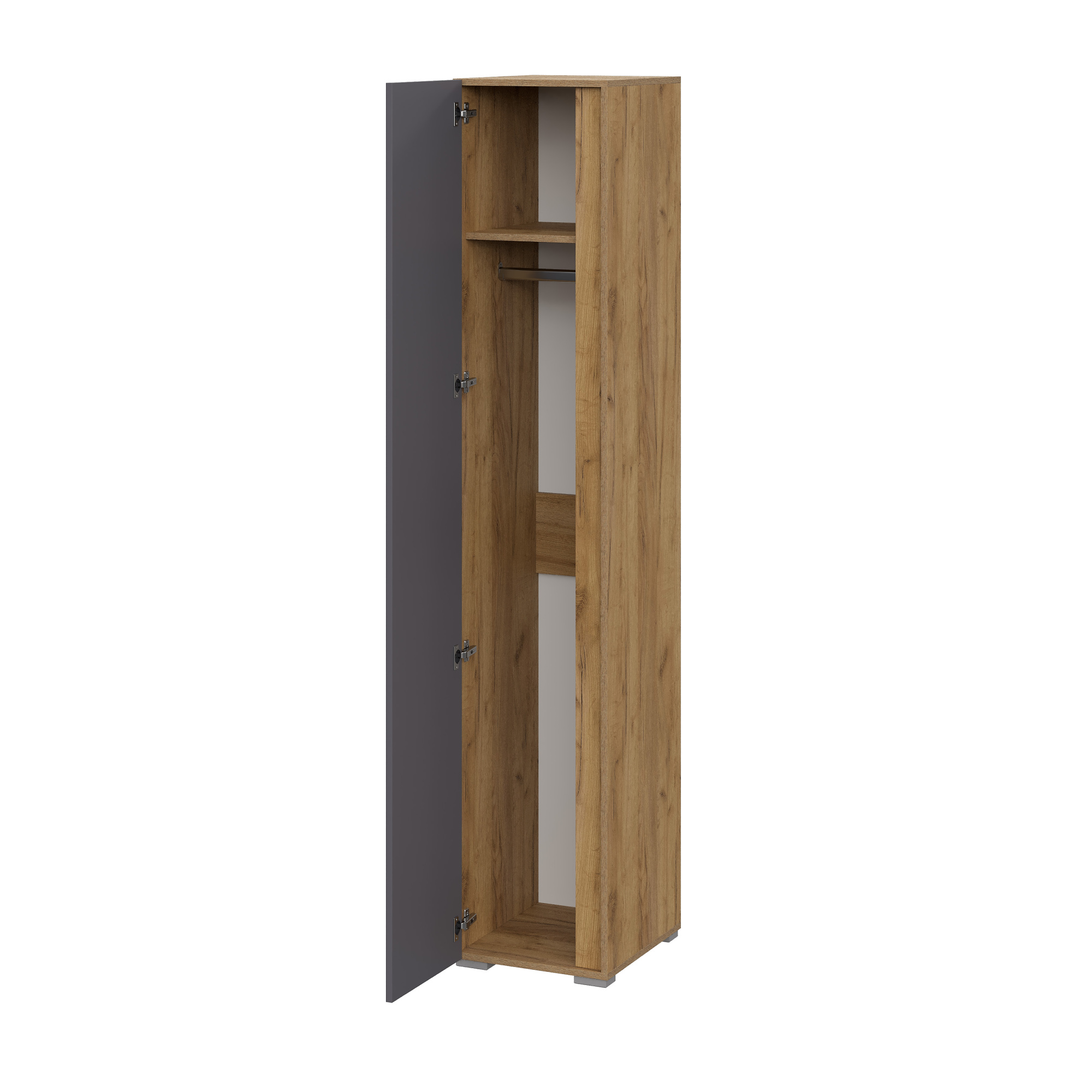 Люмо Пенал закрытый ПН 01 400х2100х460 (ДУБ КРАФТ ЗОЛОТО/СЕР)