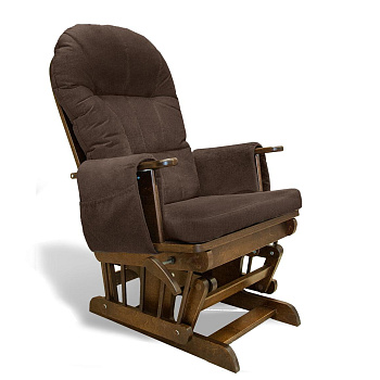 Кресло-качалка Граф-1М Тк.Vitara-033 (темно-коричневый)