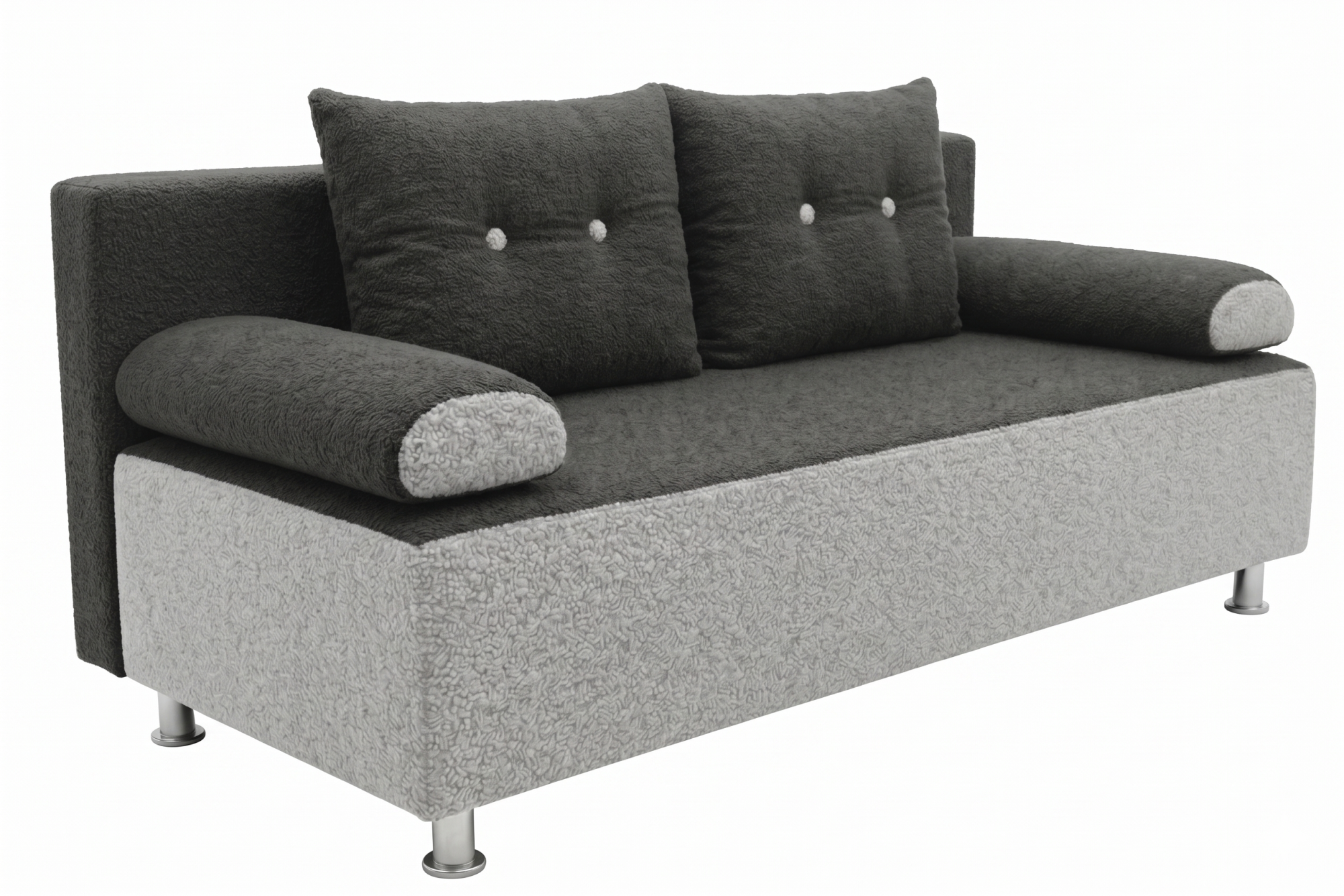 Диван прямой Прима Тик-Так Тк.LANA 14 бежевый + LANA 35 коричневый 4 кат ЭКО