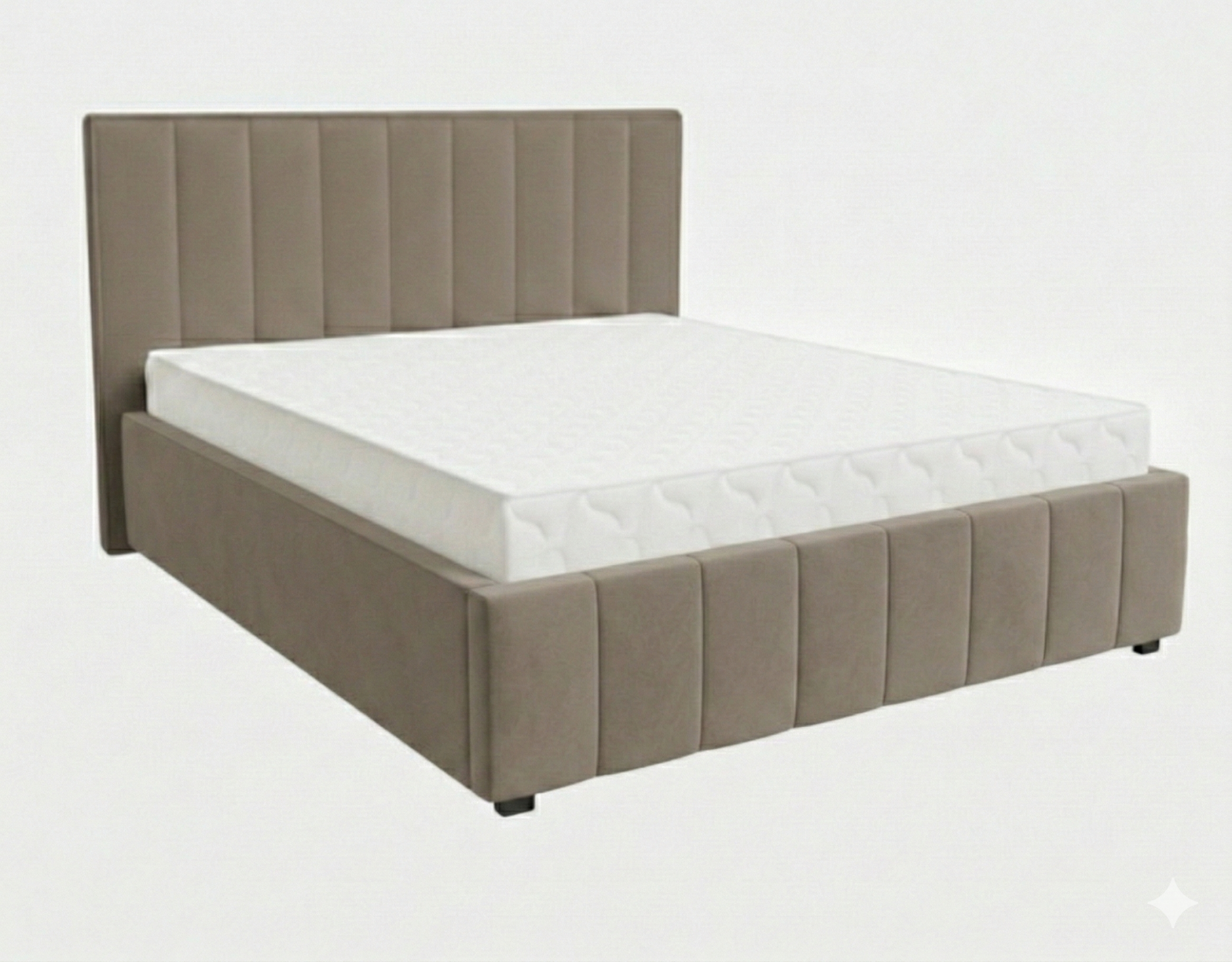 Кровать Кордова-1 1,6*2,0 с П.М. Тк. Brendy Latte серо-коричневый 4 кат Апогей