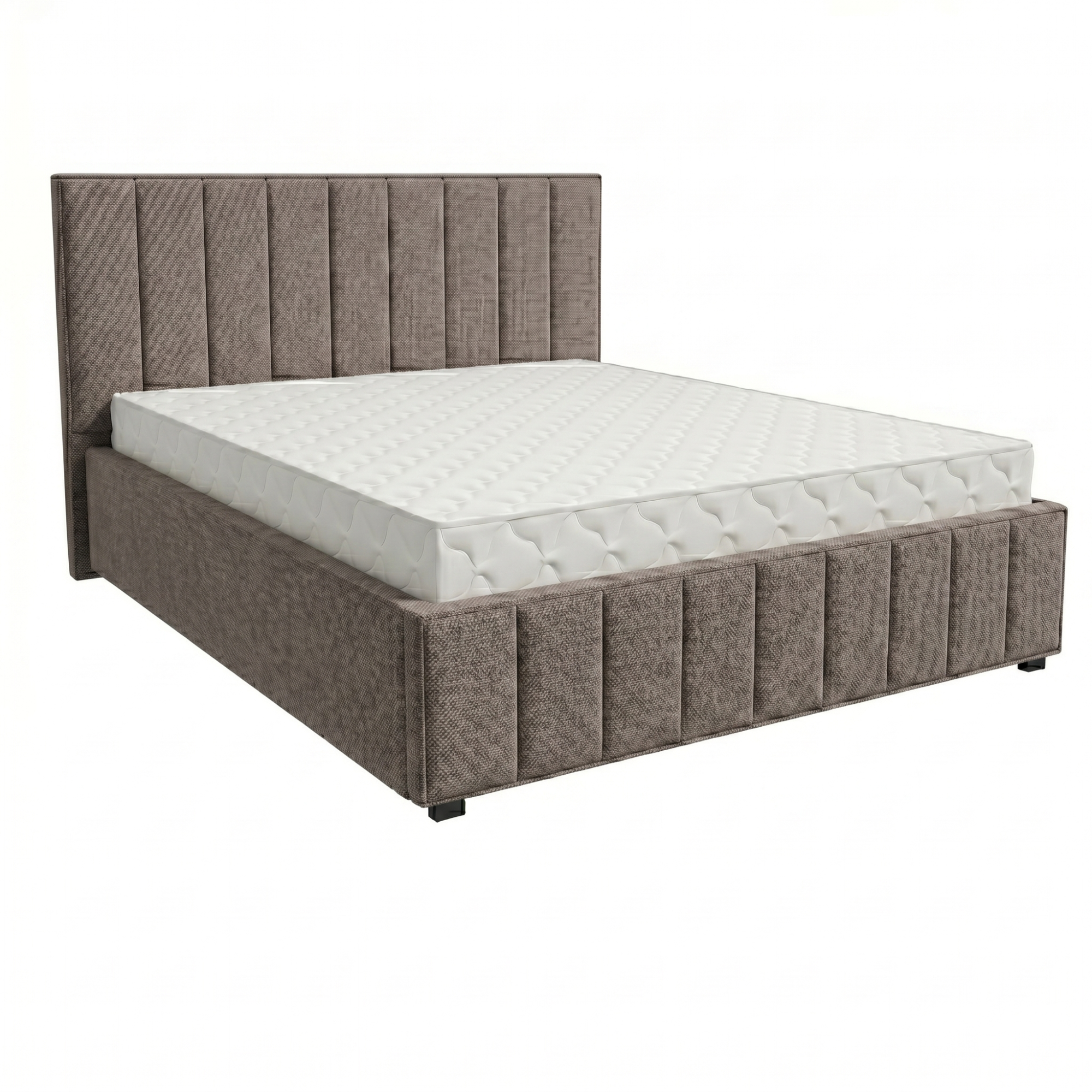 Кровать Кордова-1 1,6*2,0 с П.М. Тк. Vinuela 04 Stone UNIQ 7 кат  Апогей