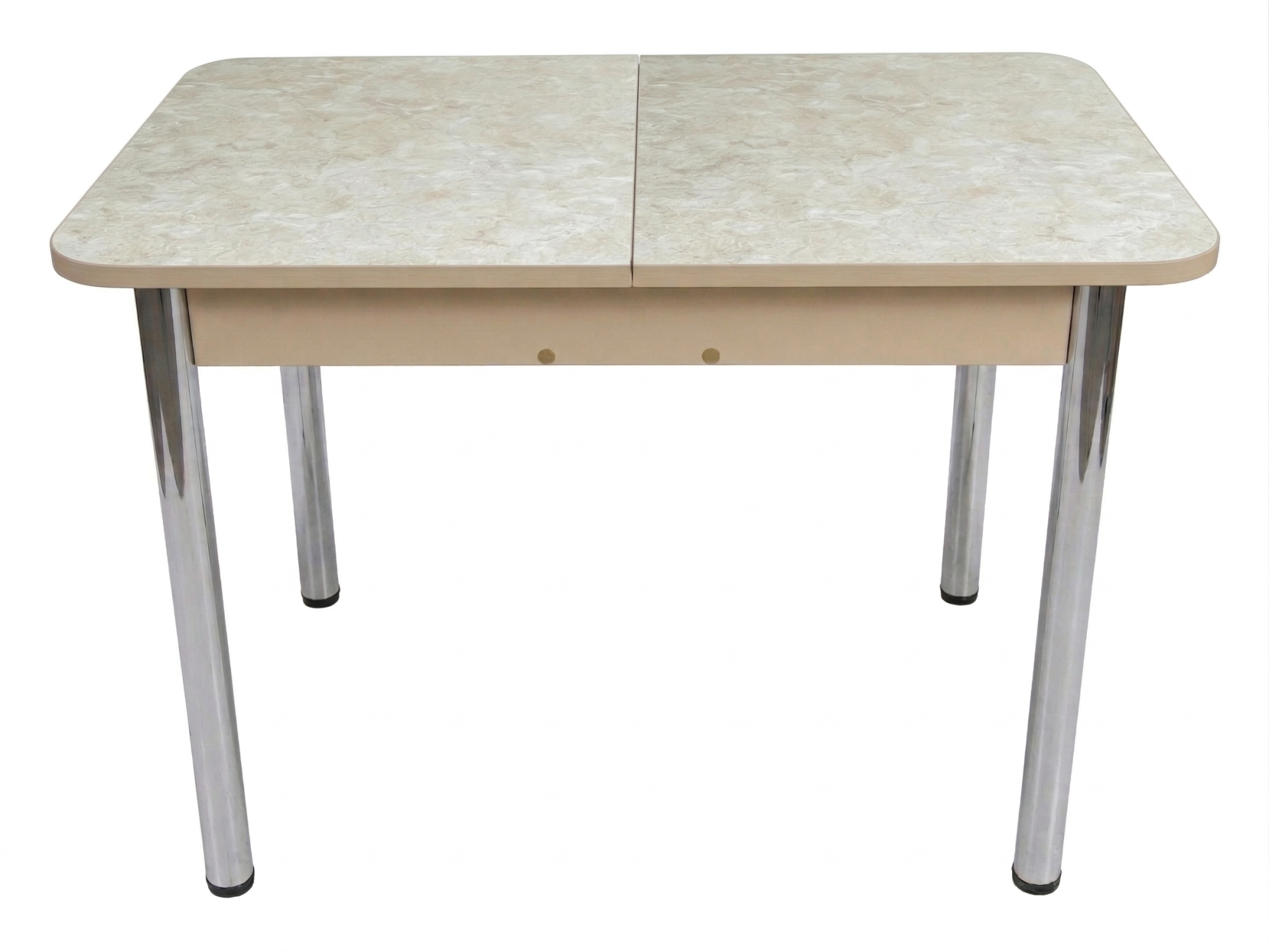 Стол Прямоугольный раздвижной 1100(1400)*700 ноги хром Бежевое Пл.5448 Альгамбра Висма