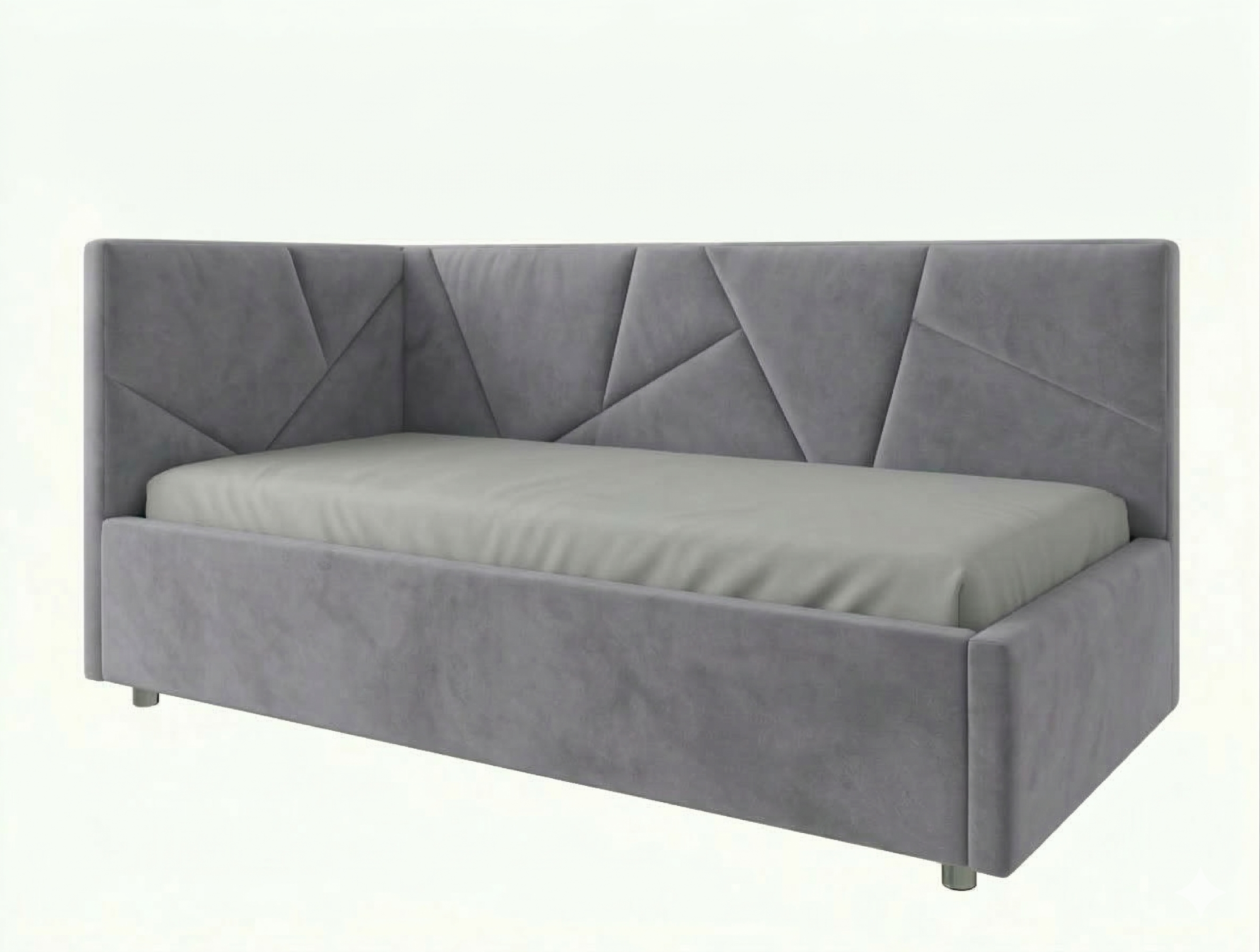 Кровать детская Рица 0,9*2,0 с П.М. левая Тк. SELFIE Stone 3 кат  Апогей