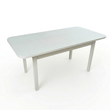 Стол Семейный раздвижной 1600(350)*900 ноги квадро белые Белое Пл.L011ТС белый