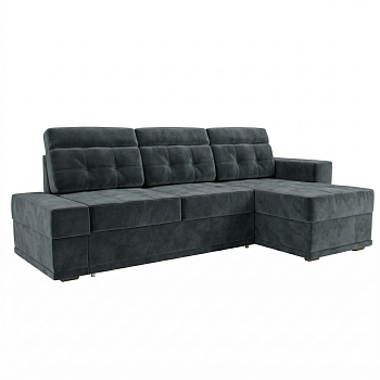 Диван угловой Мартин ДКУ-О с оттоманкой Тк.Катания VL-2101-17 серая дымка 1 кат Апогей