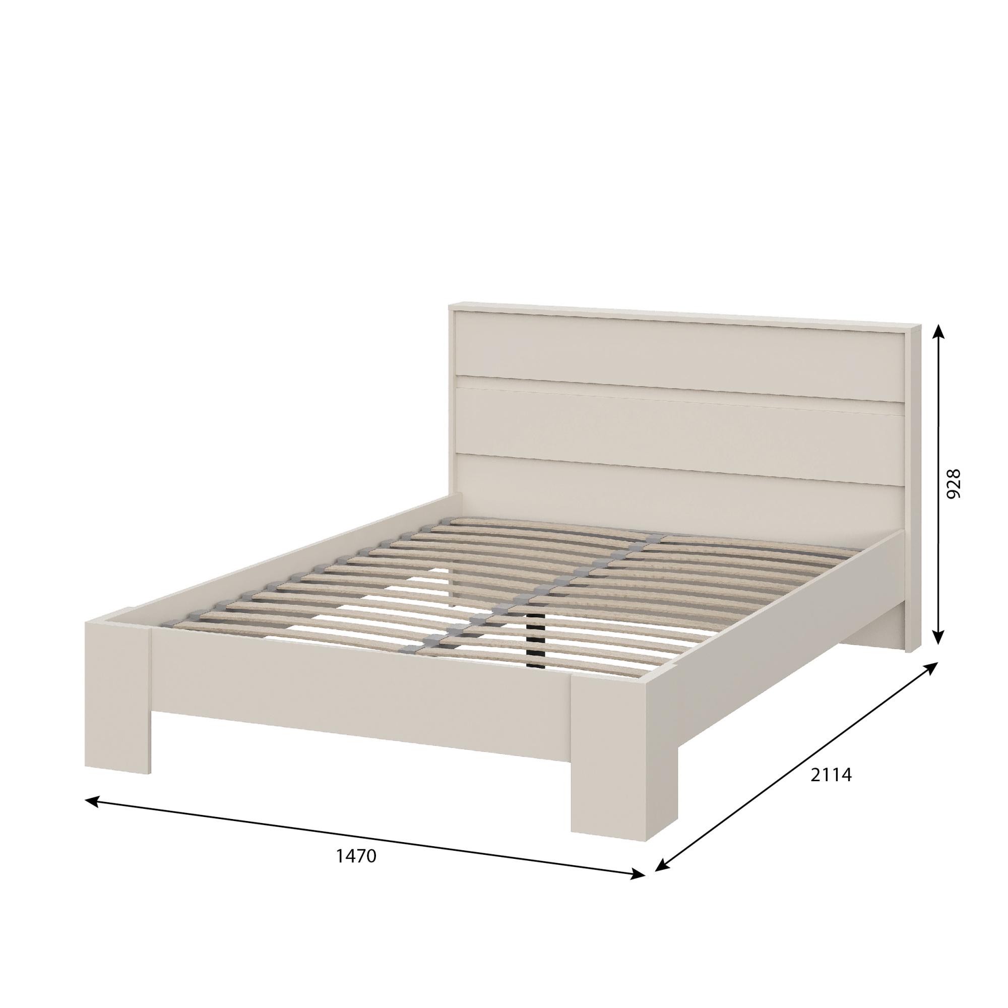 Люмо Кровать КР 02 1470х928х2114 (Кашемир)