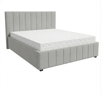 Кровать Кордова-1 1,6*2,0 с П.М. Тк. Bremen 01 серый 3 кат  Апогей