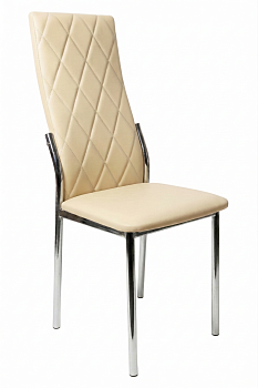 Стул хром "Мираж "Ромб" (Блисс кожзам крем)