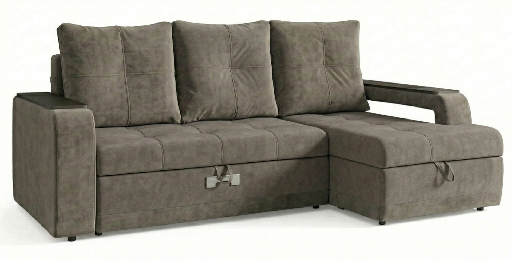 Диван угловой Лотос 2ДКУ правый Тк.Боска VL-1912-04  какао 2 кат Апогей