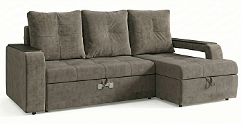 Диван угловой Лотос 2ДКУ правый Тк.Боска VL-1912-04  какао 1 кат Апогей