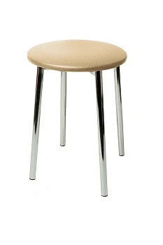 Табурет хром "Эконом" (Блисс кожзам крем)