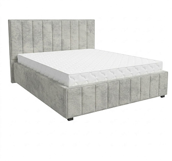 Кровать Кордова-1 1,2*2,0 с П.М. Тк. NEVADA NEW 01 серый 2 кат  Апогей
