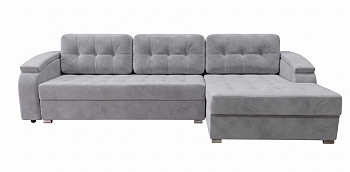 Диван Виктория Д3 с оттоманкой (правый) Тк.CF003-5 + CF003-5 4 кат ЭКО