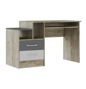 Спальня Колибри Лофт стол письменный дуб крафт серый/графит серый+камень серый