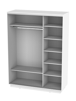 Корпус шкафа ТАНДЕМ 1816х2200х600 белый/серебро