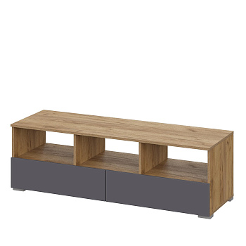 Люмо Тумба ТВ ТБ 02 1402х442х460 (ДУБ КРАФТ ЗОЛОТО/СЕР)