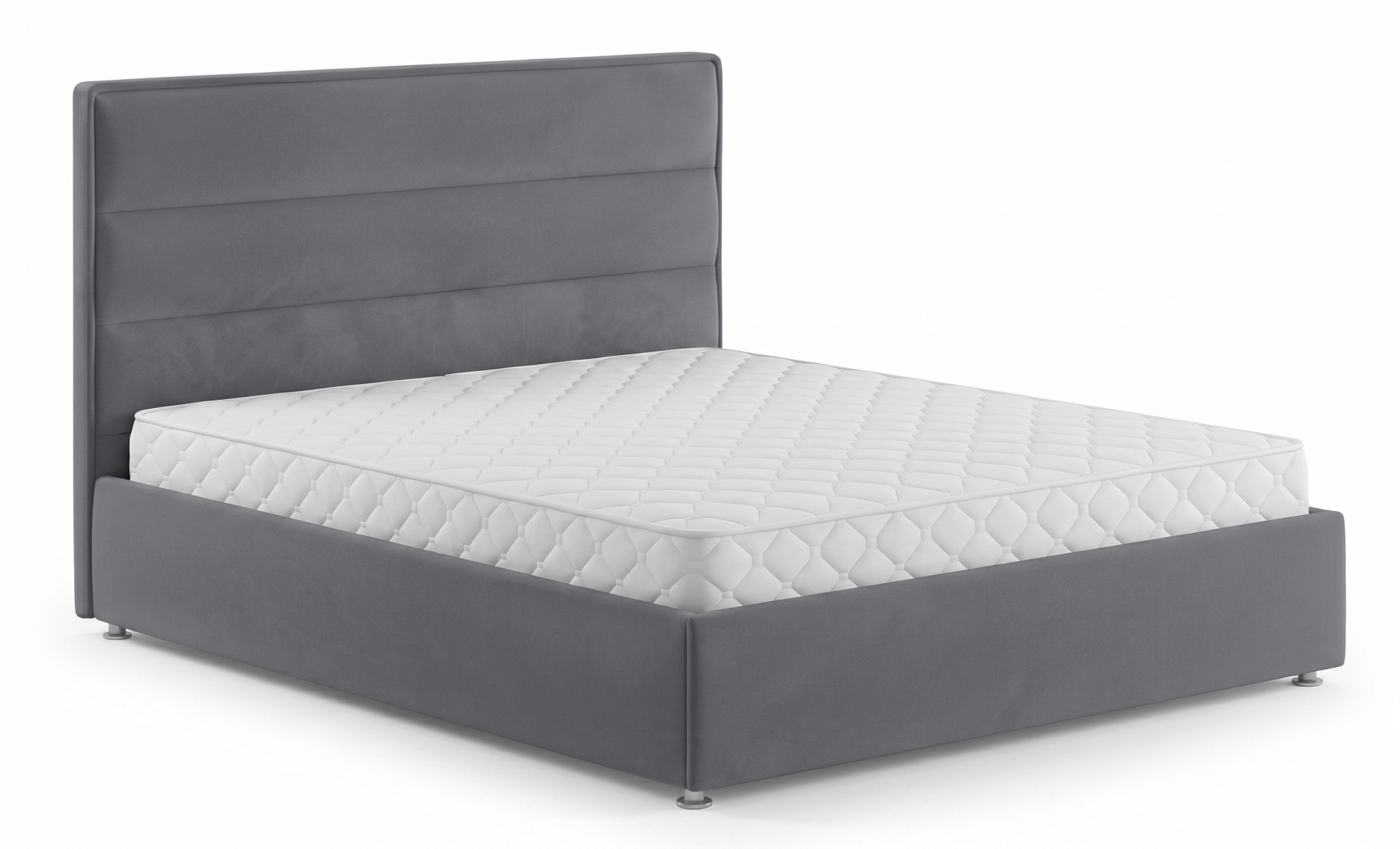 Кровать Vesta  (Релакс) (160*200, с ПМ (Ameli 11)) серый