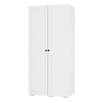 Шкаф 2-х створчатый "Софт" ШК-02 Белый/Эмаль белая (F26)