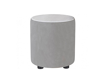 Пуф Пай светло-серый/мдф холст белый