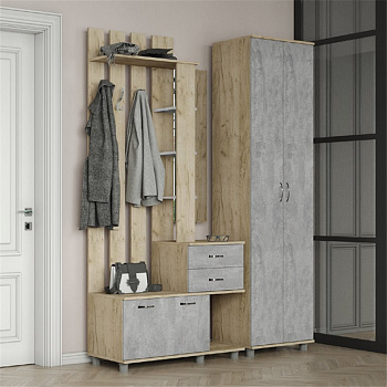 Прихожая Микс Арт ЦС дуб крафт серый/цемент