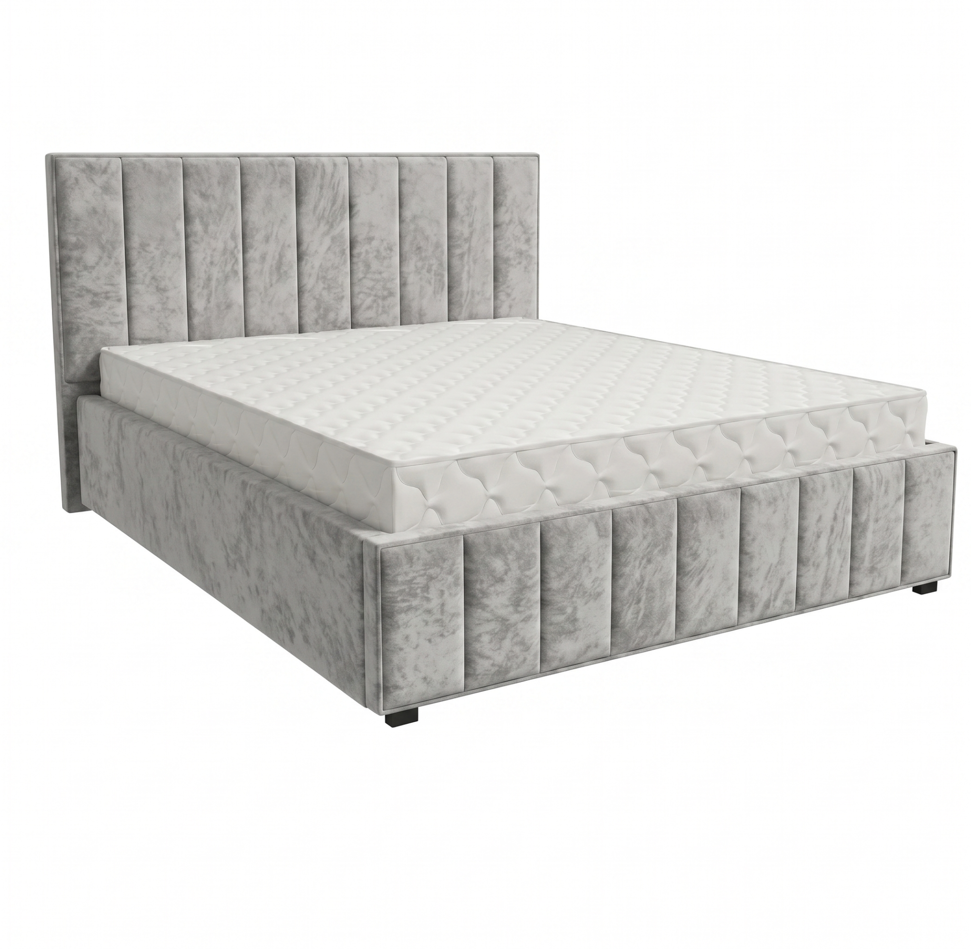 Кровать Кордова-1 1,6*2,0 с П.М. Тк. Kioto Dove серый 3 кат  Апогей