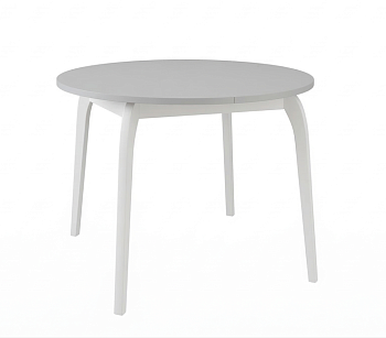 Стол раздвижной Аида ПЛЮС С-4 (Серый Matelux) белый D950 Н-7