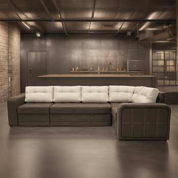 Диван угловой Женева-5 Тк.Connect 14 + Connect 36 4 кат ЭКО