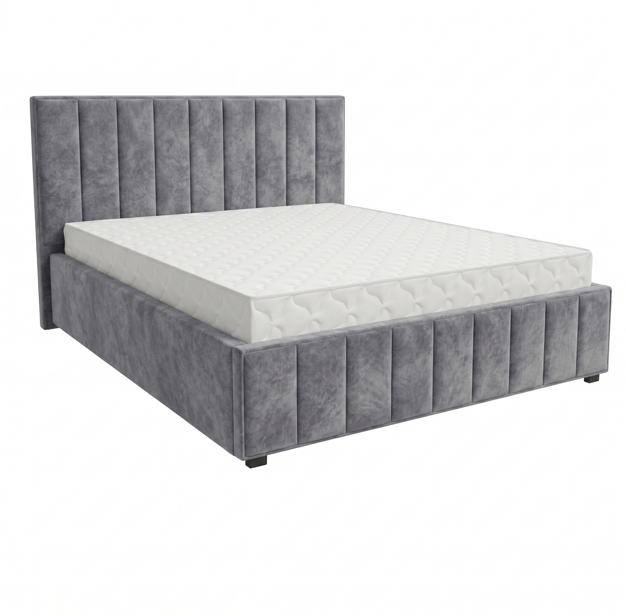 Кровать Кордова-1 1,6*2,0 с П.М. Тк. Frisco 82 UNIQ темно-серый 4 кат  Апогей