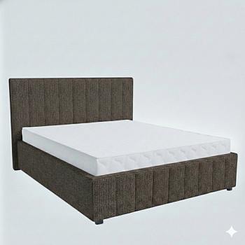 Кровать Кордова-1 1,6*2,0 с П.М. Тк. Vinuela 05 Fossil UNIQ 7 кат  Апогей