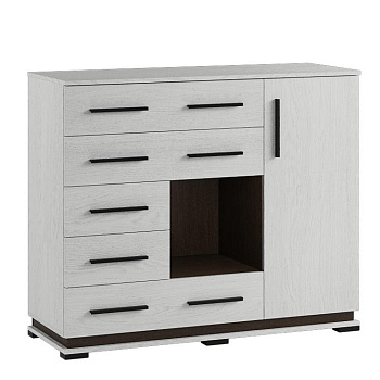 Гостиная Модена комод МК-2 белый/венге