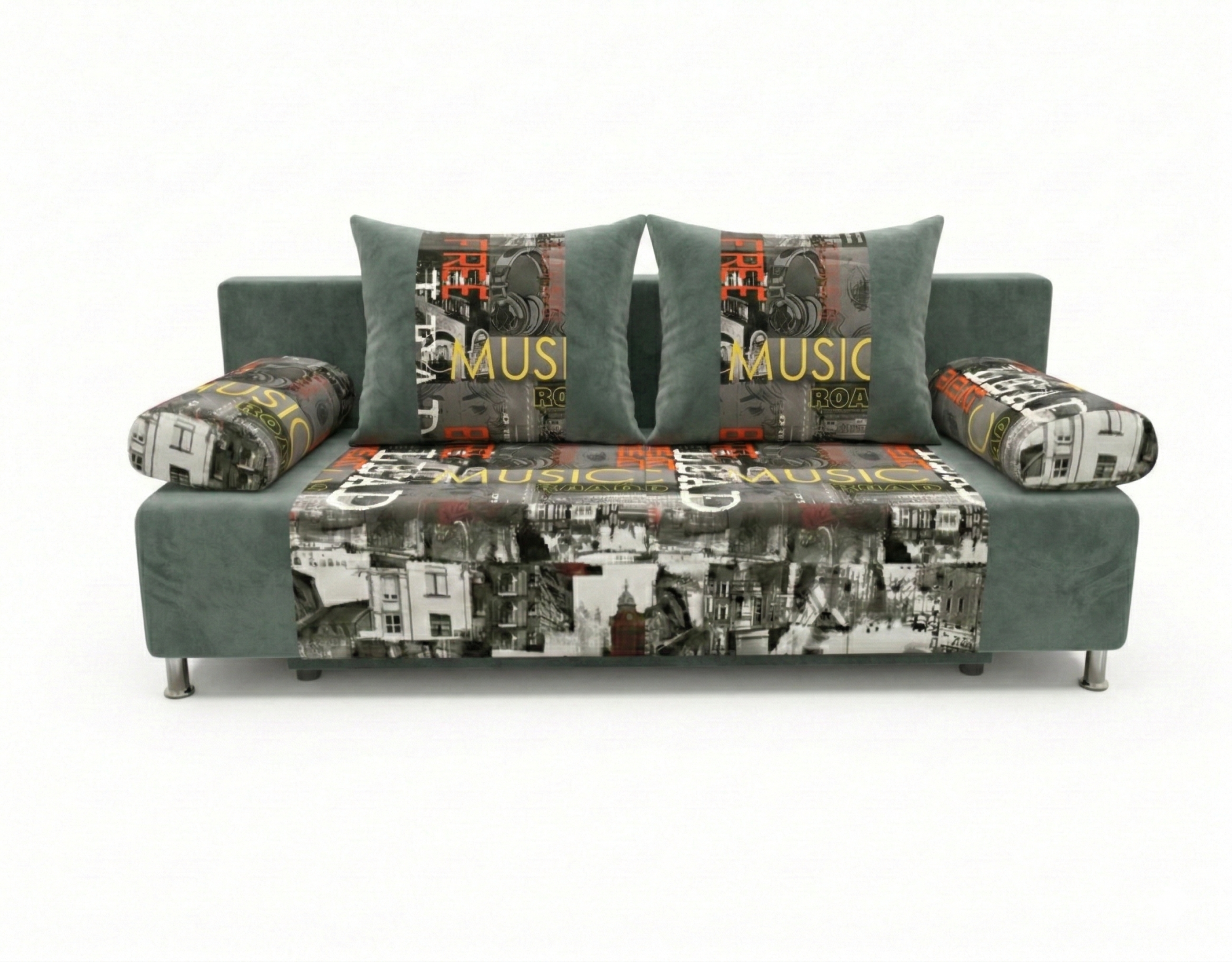 Диван Мадрид роад графит + ЦФ016-18 1 кат Евромебель