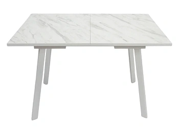 Стол Олимп раздвижной 1200(1530)*800 ноги лофт белый Белое Пл.188 мрамор крестола Висма