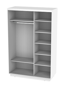 Корпус шкафа ТАНДЕМ 1416х2200х600 белый/белый глянец
