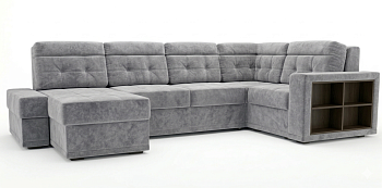 Диван угловой Мартин ДКУ-П Тк.Frisco 82 UNIQ серый кат 3 Апогей