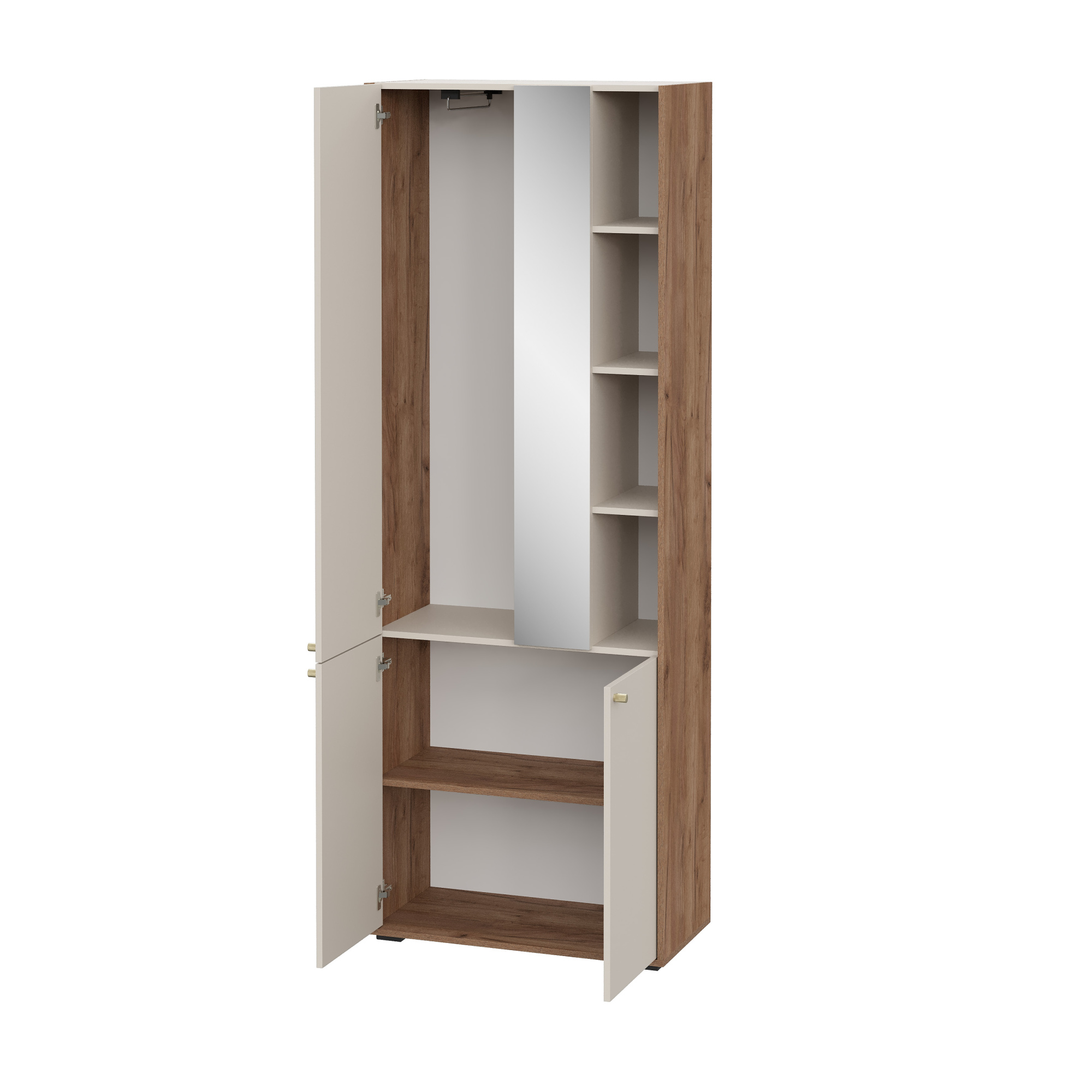 Прихожая МС "ОРМА" 800х2200х404 (КРАФТ ТАБАЧНЫЙ/КАШЕМИР)