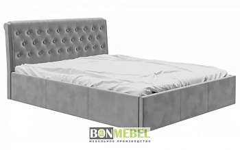 Кровать "Дженни" 1200 с подъемным механизмом - велюр серый