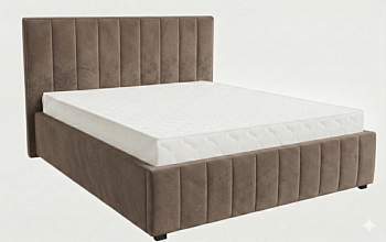 Кровать Кордова-1 1,6*2,0 с П.М. Тк. Monaco 11 бежевый 2 кат  Апогей