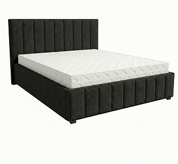 Кровать Кордова-1 1,6*2,0 с П.М. Тк. Vinuela 20 Graphite UNIQ 7 кат  Апогей