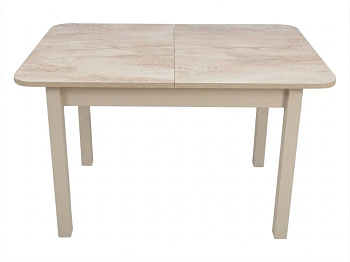 Стол Висма раздвижной 1200(1980)*800 ноги квадро бежевые Бежевое Пл.3076 марфил